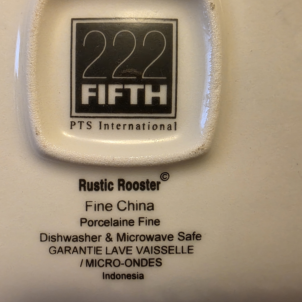 Rustic Rooster Square Plate - Picture 5 of 9